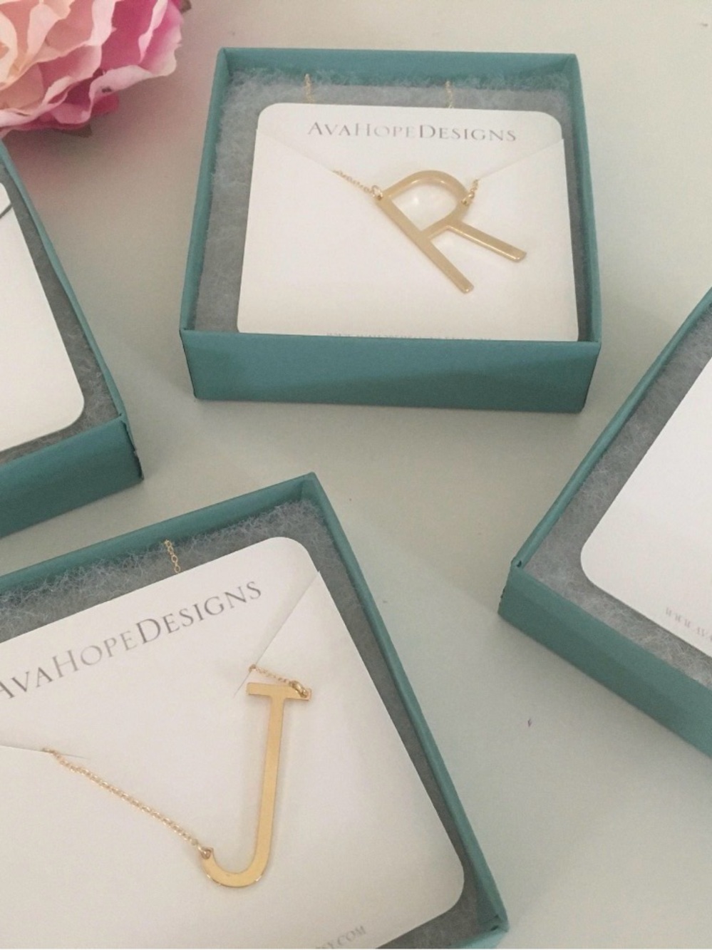 Sideways Initial Necklace